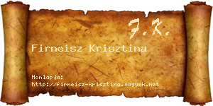 Firneisz Krisztina névjegykártya